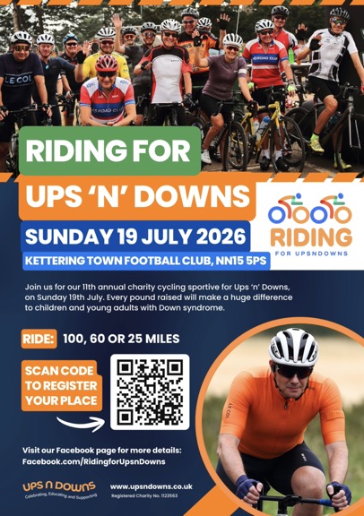 Riding for UpsnDowns 2026 Flyer